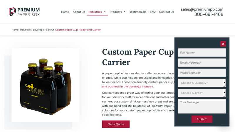 Custom Paper Cup Holder and Carrier