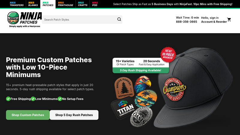 Custom Patches Perfect for Hats & Apparel, Shipped Fast!