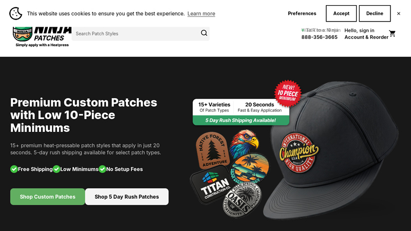 Custom Patches Perfect for Hats & Apparel, Shipped Fast!