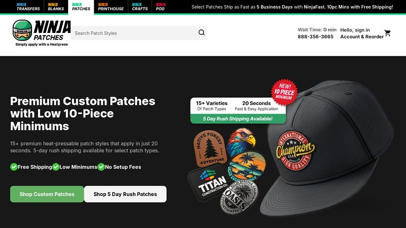 Custom Patches Perfect for Hats & Apparel, Shipped Fast!