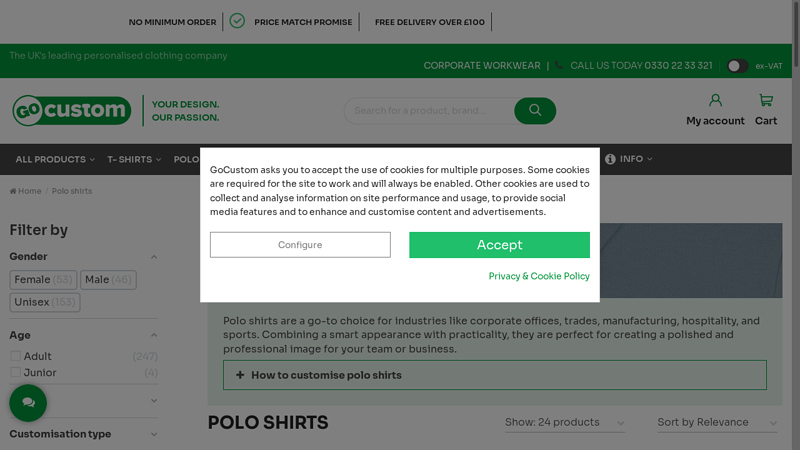 Custom & Personalised Polo Shirts