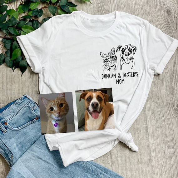 Custom Pet Portrait Printed T custom t-shirts