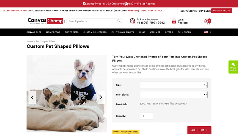 Custom Pet Shaped Pillows