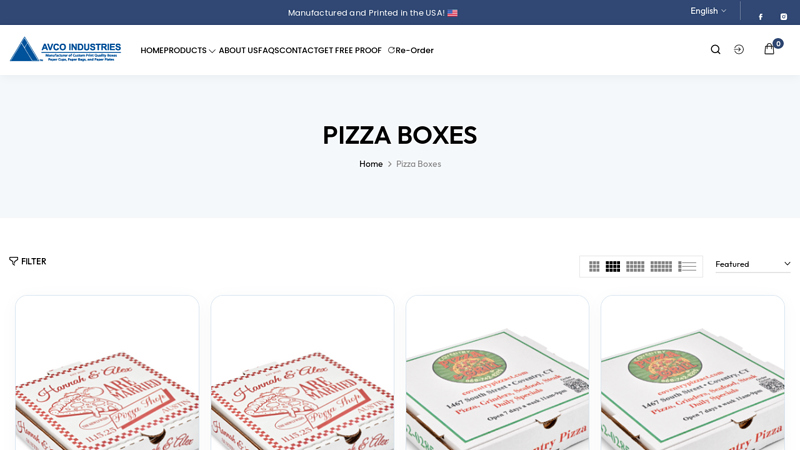 Custom Pizza Boxes