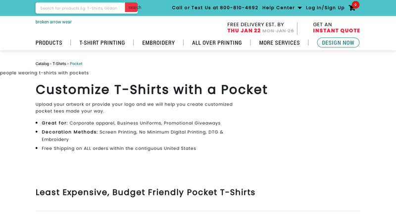 Custom Pocket T-Shirts custom t-shirts