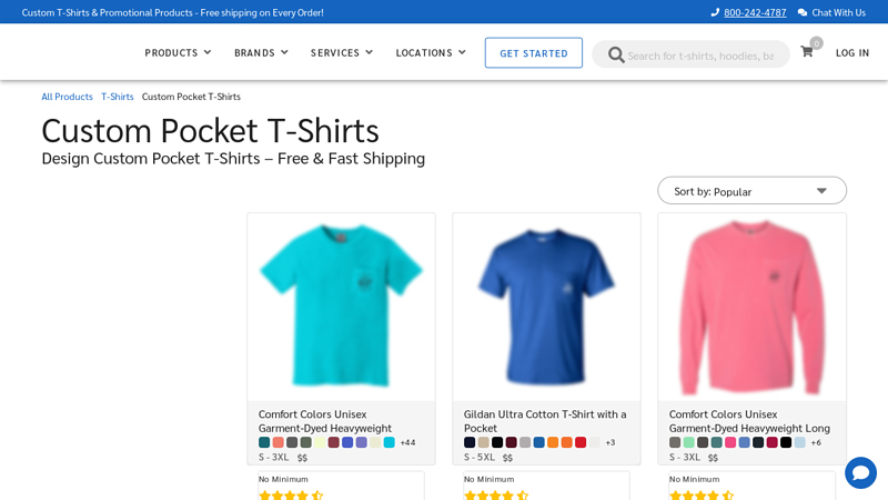 Custom Pocket T-Shirts custom t-shirts