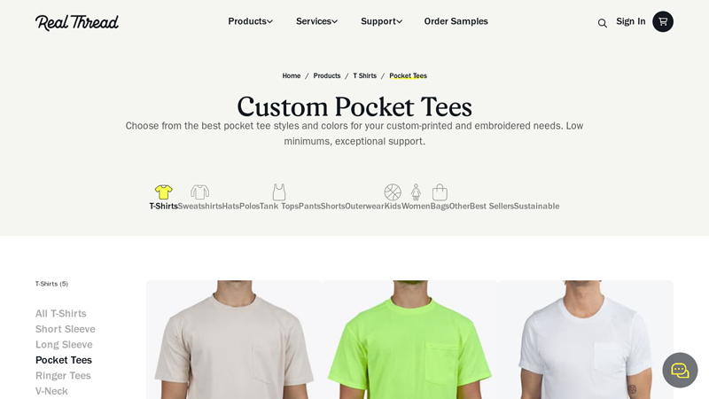 Custom Pocket Tees custom t-shirts