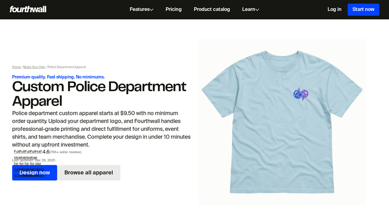 Custom Police Department Apparel custom t-shirts