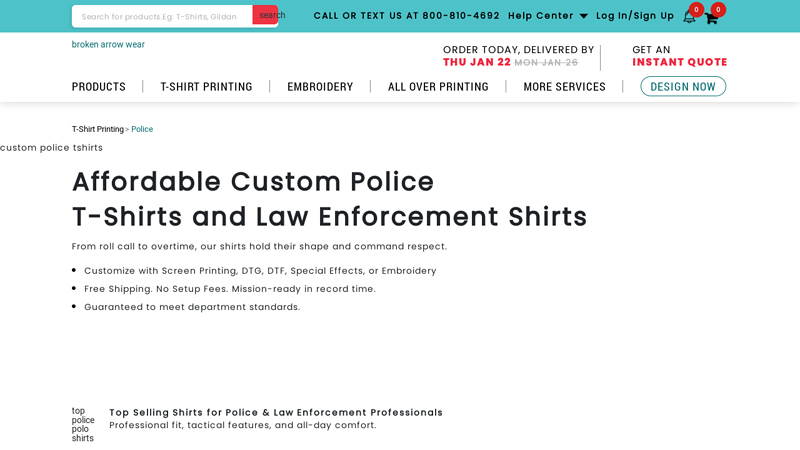 Custom Police Shirts custom t-shirts