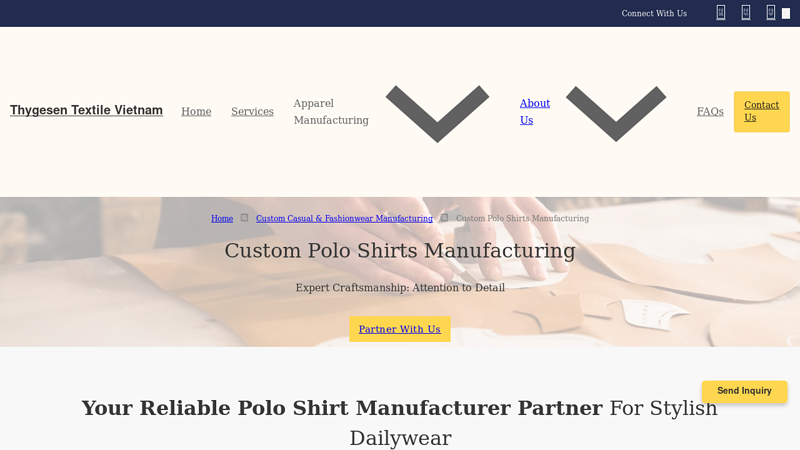 Custom Polo Shirts Manufacturing