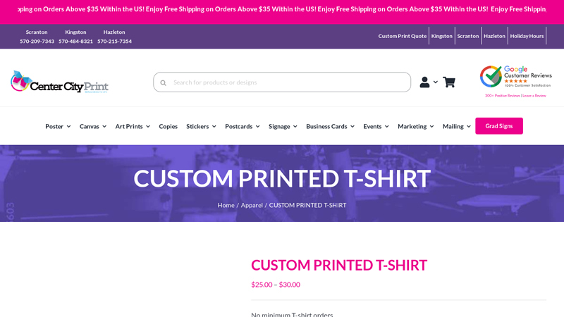 Custom Print Shop custom t-shirts