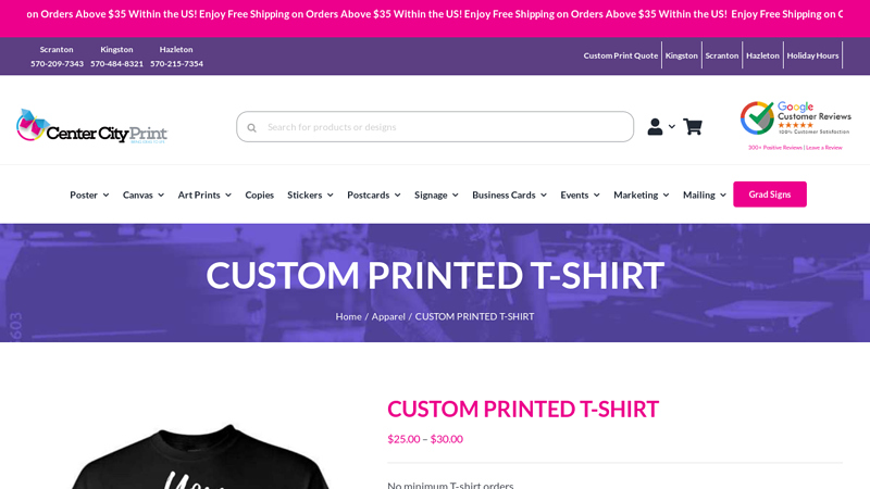Custom Print Shop custom t-shirts