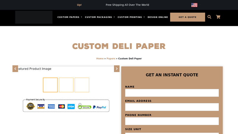 Custom Printed Deli Paper (Sheets & Rolls) Wholesale