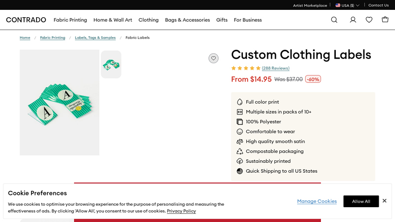 Custom Printed Fabric Labels custom t-shirts