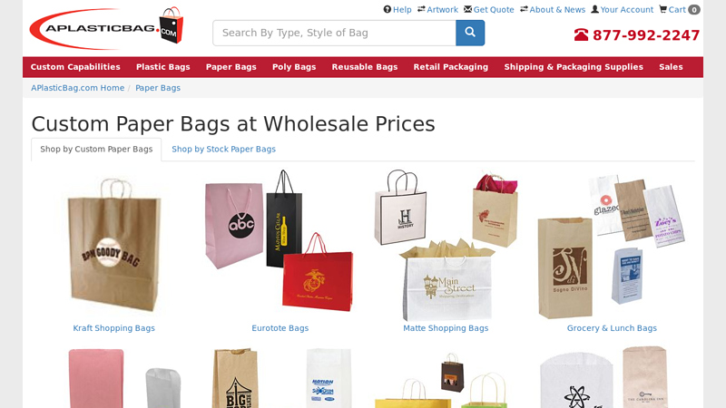 Custom Printed Paper Bags at Wholesale Prices