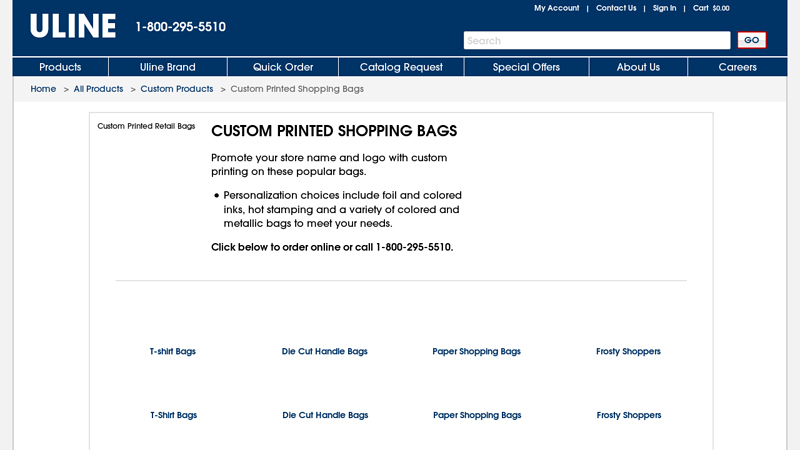 Custom Printed Retail Bags