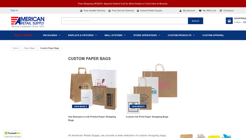 Custom Printed Shopping Bags