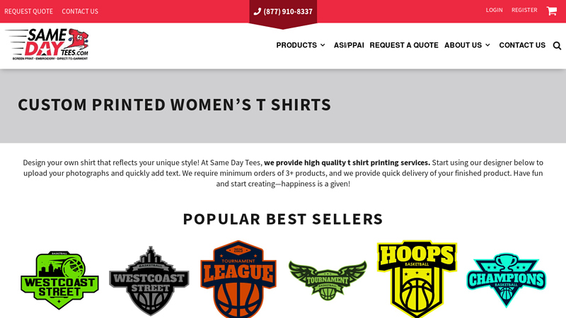 Custom Printed Women's T Shirts samedaytees custom t-shirts