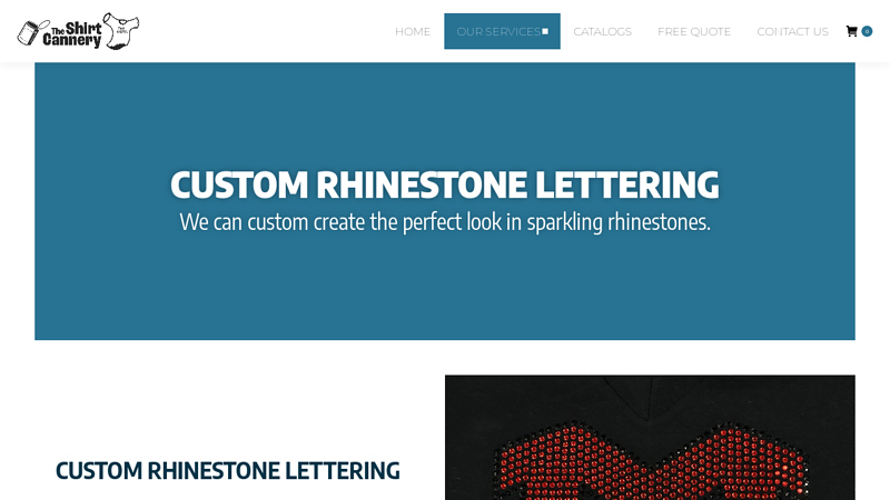 Custom Rhinestone Lettering custom t-shirts