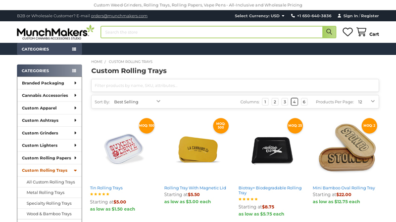 Custom Rolling Trays