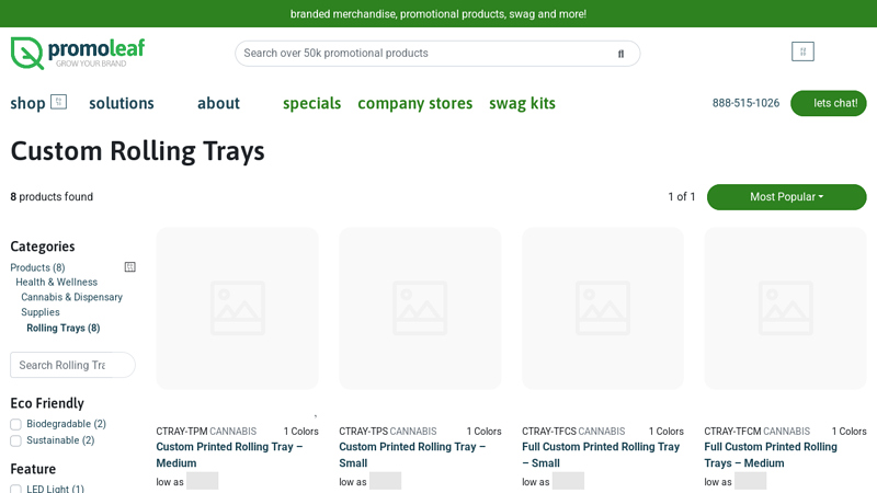 Custom Rolling Trays Personalized With Your Logo