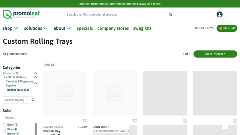 Custom Rolling Trays Personalized With Your Logo