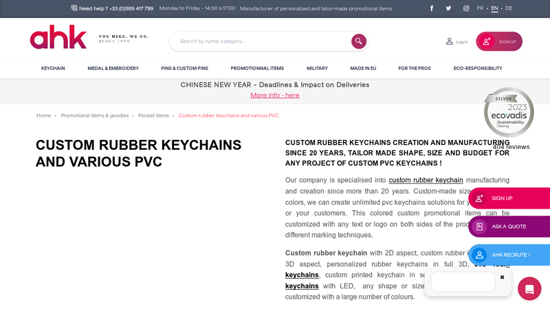 Custom rubber keychains