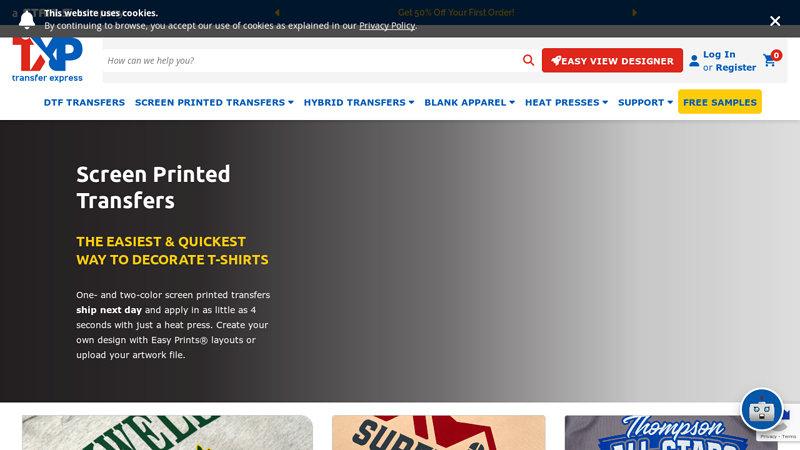 Custom Screen Printed Transfers custom t-shirts