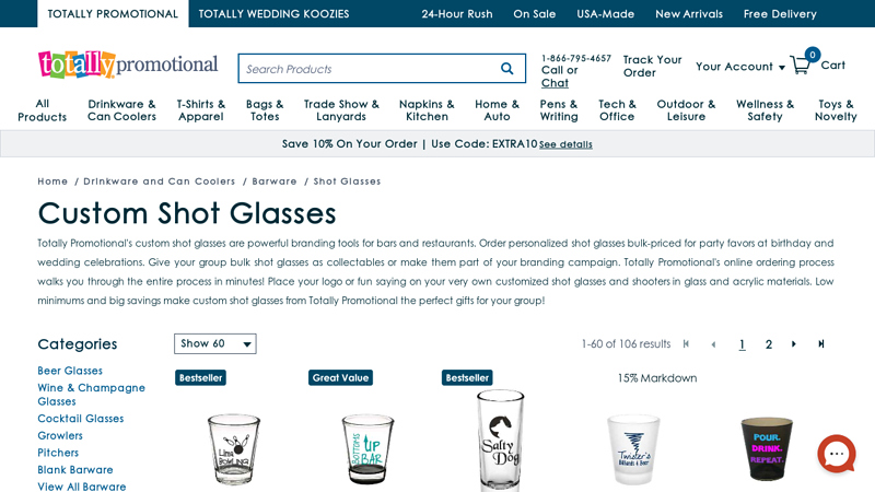 Custom Shot Glasses for Events - Bulk Orders