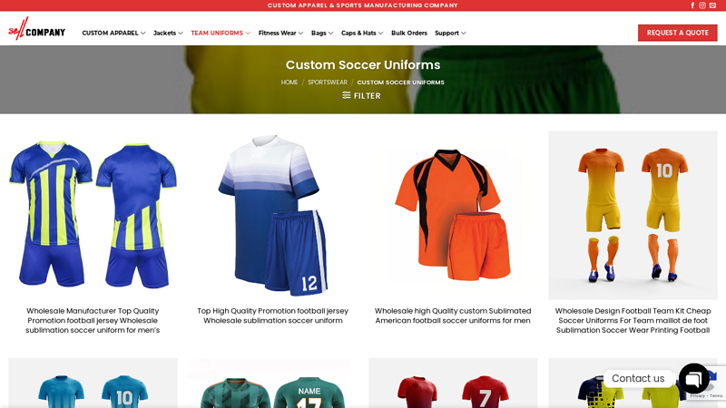 Custom Soccer Uniforms