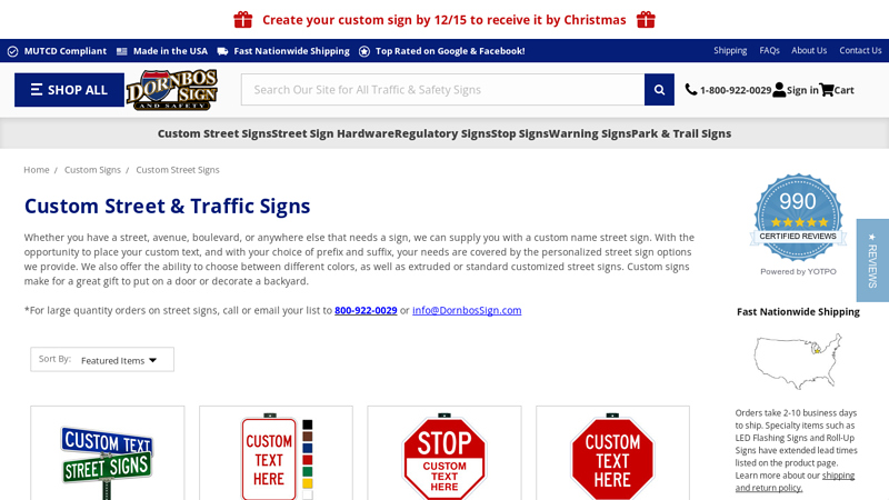 Custom Street & Traffic Signs