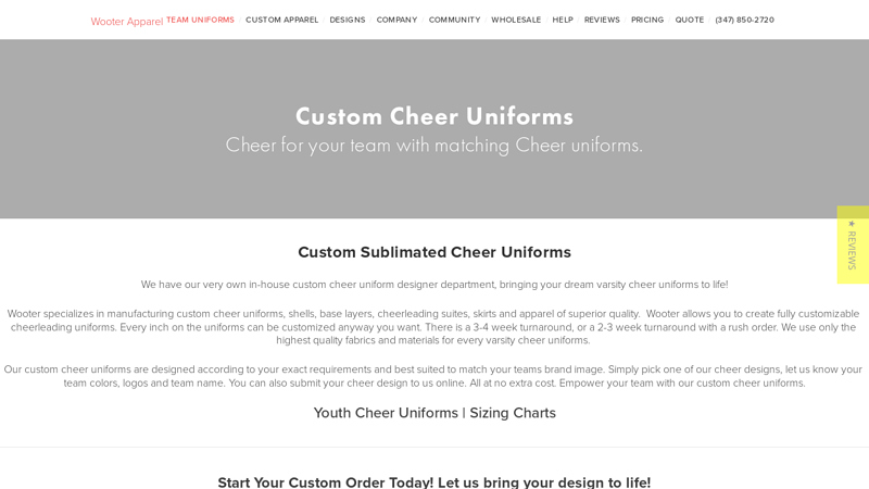 Custom Sublimated Cheer Uniforms