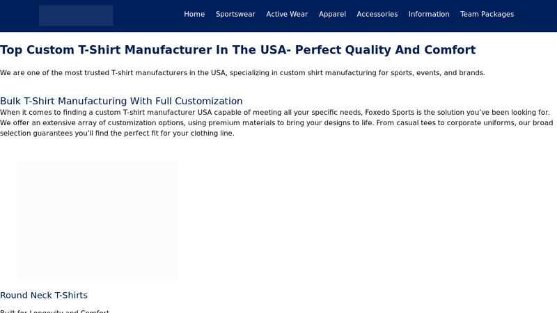 Custom T-Shirt Manufacturer USA