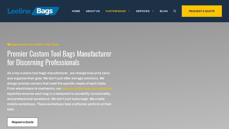 Custom Tool Bags Manufacturer 10+ Years Expertise