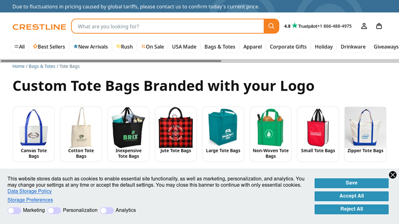 Custom Tote Bags Branded with your Logo