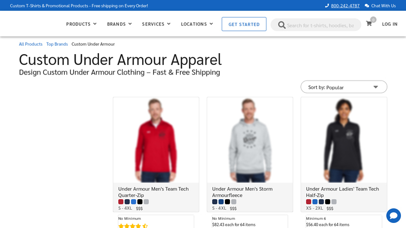 Custom Under Armour Apparel custom t-shirts