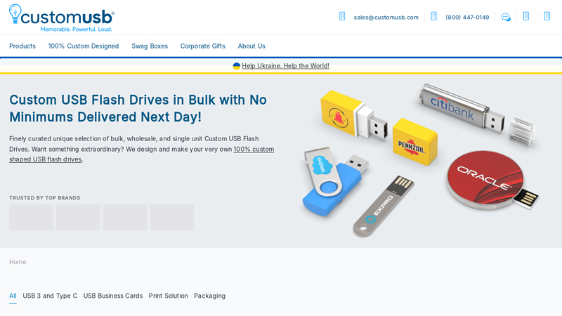 Custom USB Flash Drives in Bulk with No Minimums Delivered Next ...