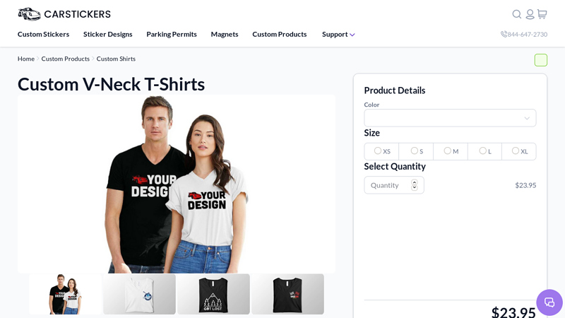 Custom V custom t-shirts