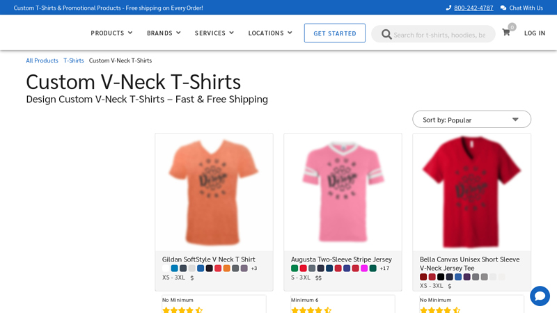 Custom V-Neck T-Shirts custom t-shirts