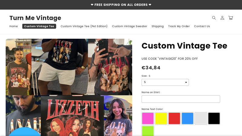 Custom Vintage Tee custom t-shirts