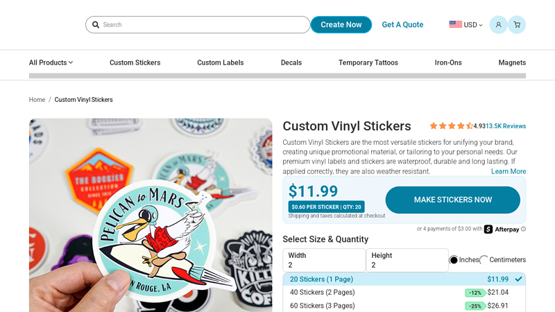 Custom Vinyl Stickers: Order Printed Vinyl Stickers Online