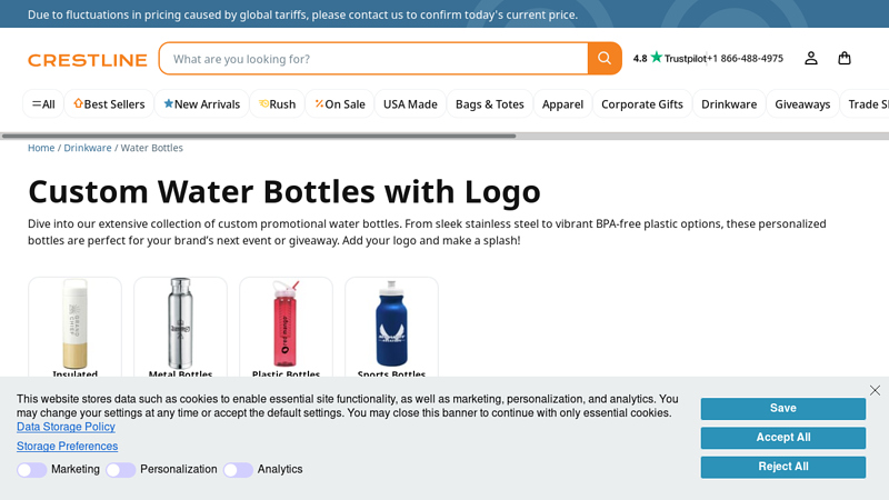 Custom Water Bottles with Logo