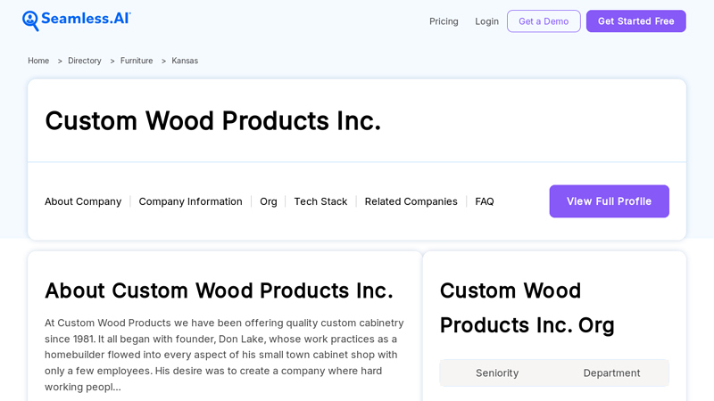 Custom Wood Products Inc. Staff Directory, Phone & Corp Office