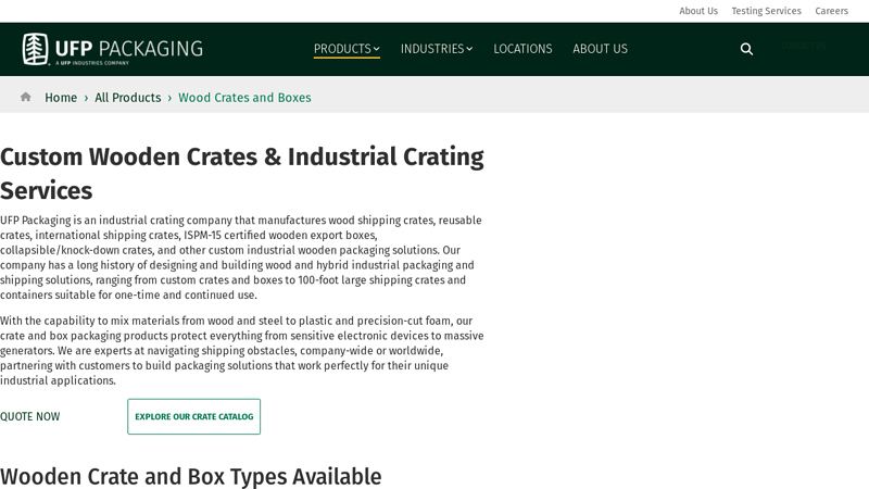 Custom Wooden Crates & Industrial Crating Services