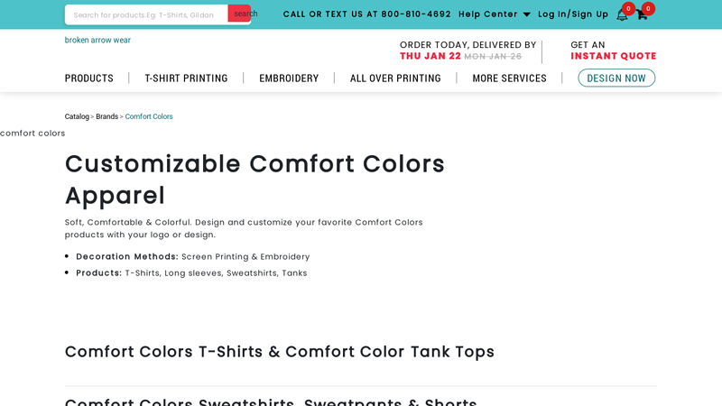 Customizable Comfort Colors Apparel custom t-shirts