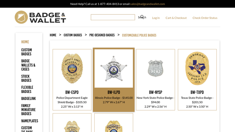 Customizable Police Badges