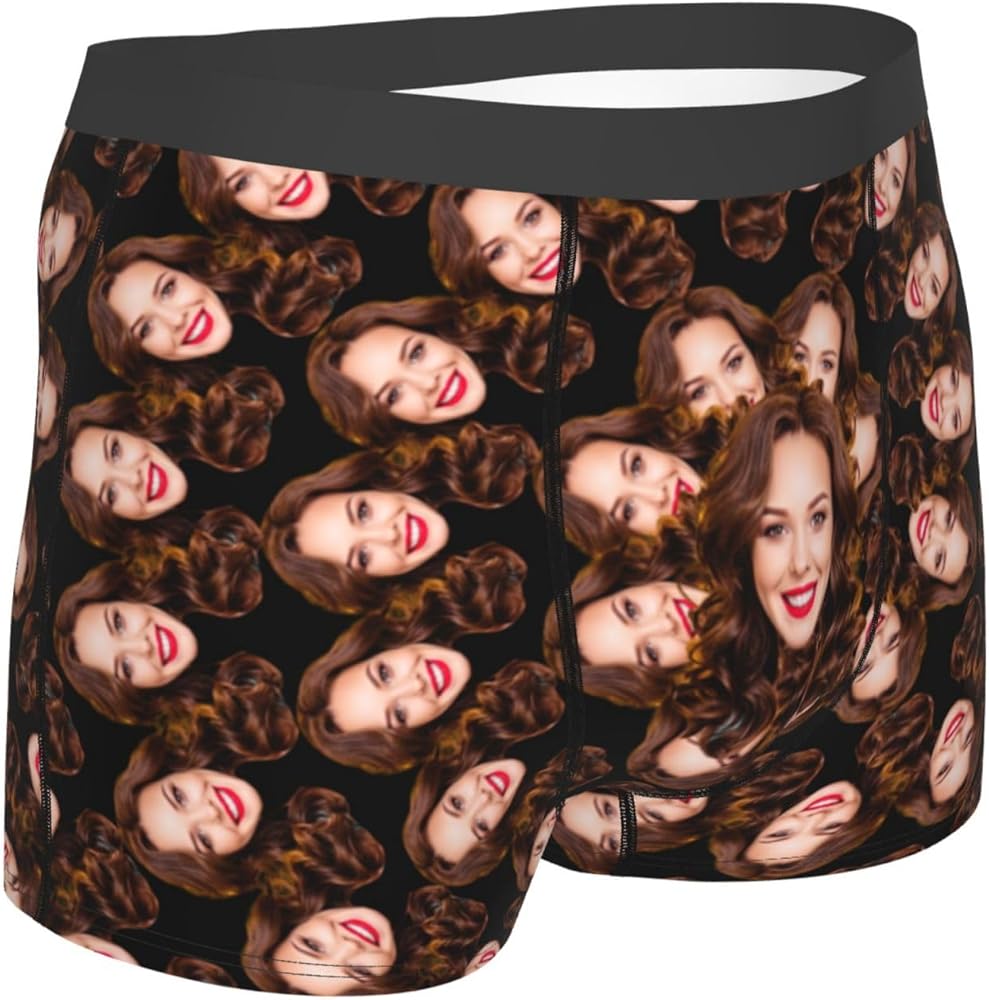 Customized mens underwear personalized boxer briefs with faces