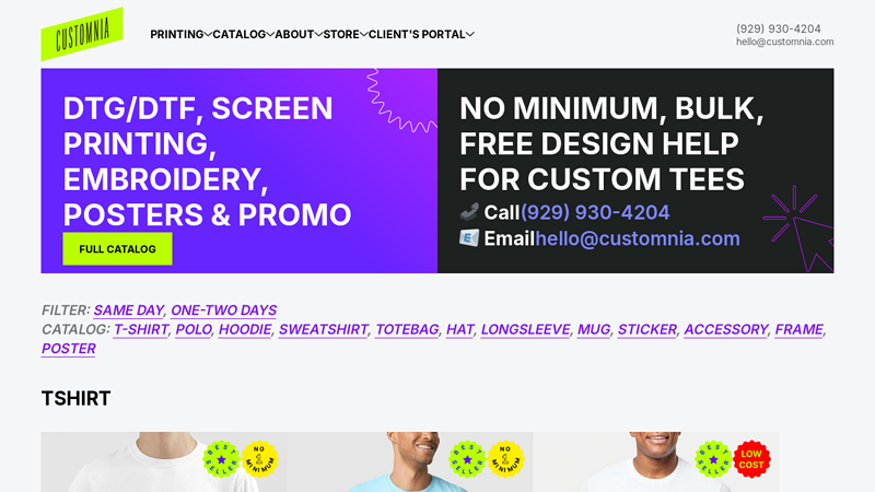 Customnia /  / Design Your T custom t-shirts