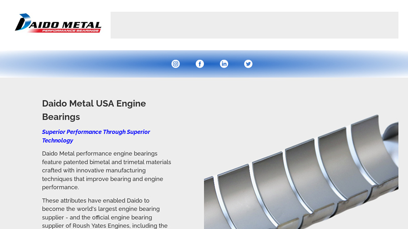 Daido Metal Engine Bearings Racing & Performance Aftermarket