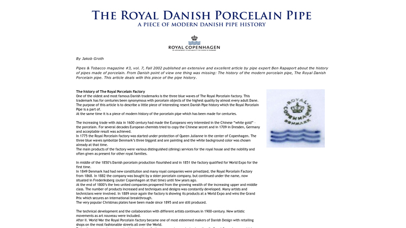 Danish Porcelain Pipes